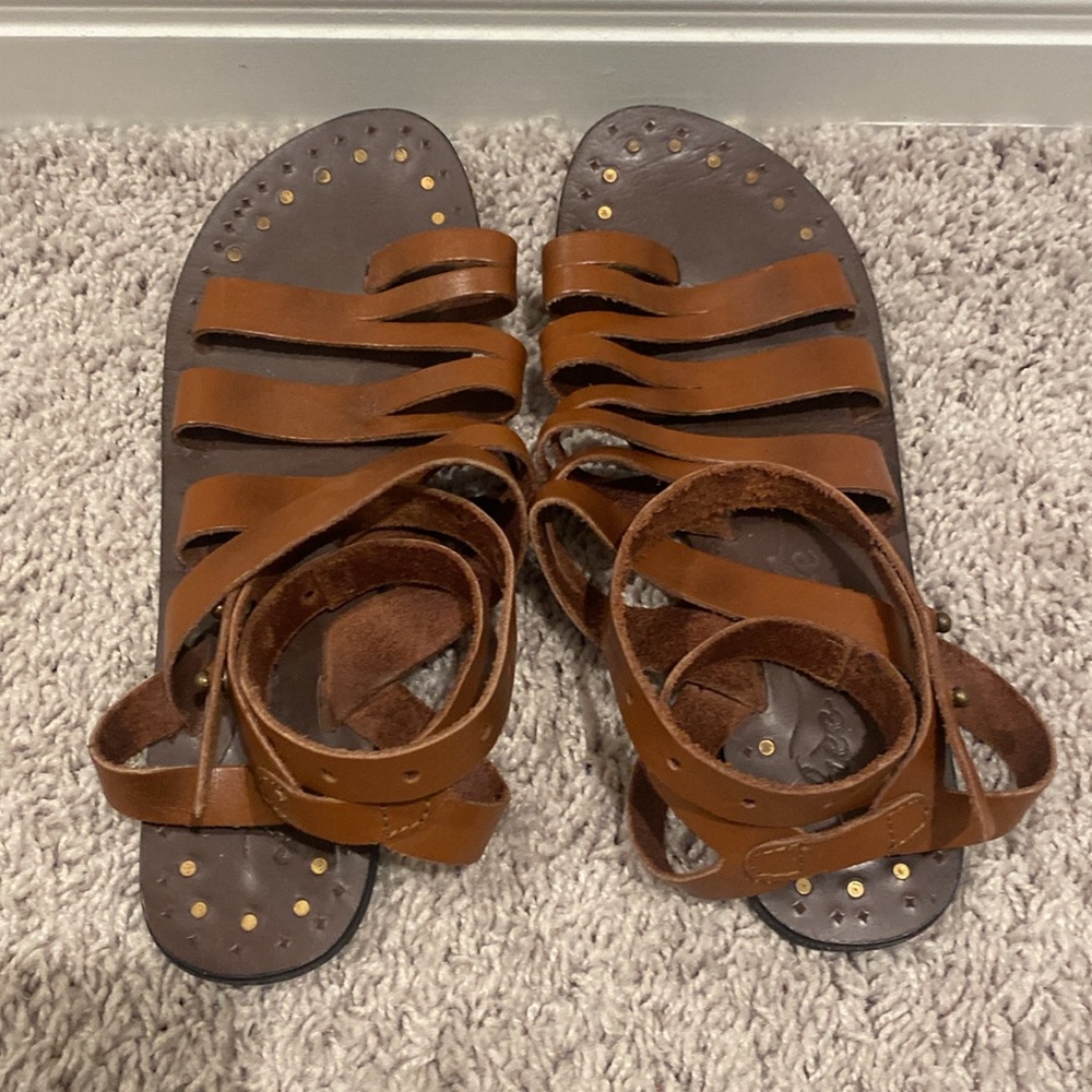 Free People strappy gladiator short sandal 39
